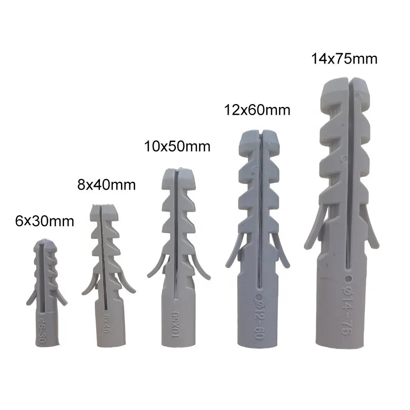 Heavy Duty PP Plastic Expand Shield Plugs Wall Plug Plastic Wall Anchor Plug