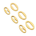 Stainless Steel PVD Gold Color Oval Charms Earring Findings Necklace Components DIY Jewelry Making Accessories