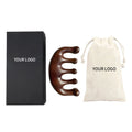Portable Gold Silk Sandalwood Hair Relaxation Massage Comb Five-Finger Ball Head Wide Tooth Five-Tooth Design-Manufactured Comb