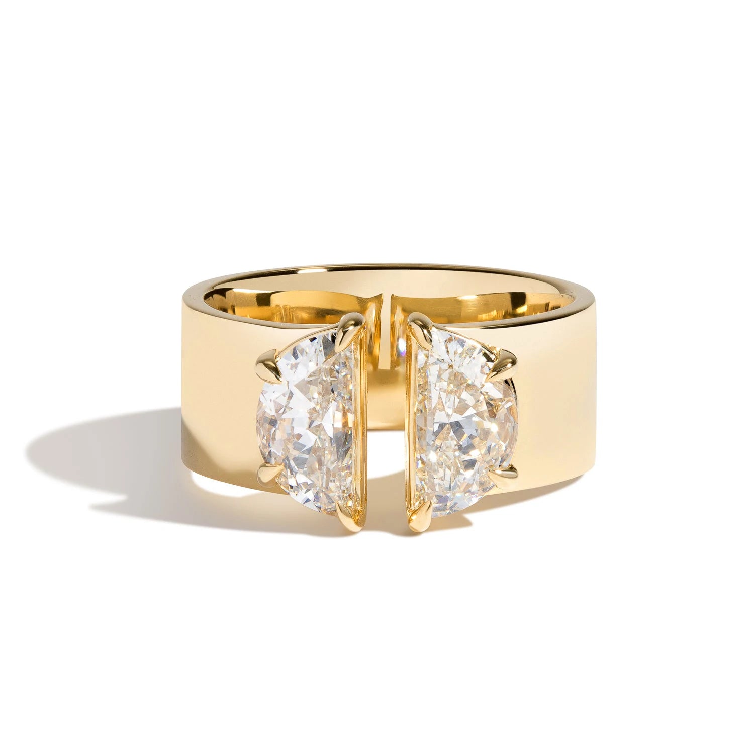 Laodun Fashion Popular New Arrivals S925 Ring Simple Creative Engagement CZ Diamond Sterling Silver Band Rings Vermeil