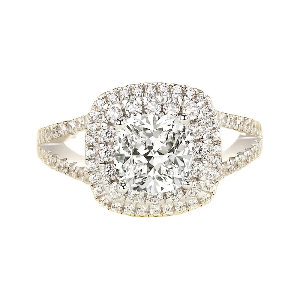 Vintage Style S925 Sterling Silver With Gold Plated Tonglin Wedding Rings TL-457  for Woman