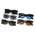 2024 Valentine Trendy Blue Lens Small Square PC Frame Sunglasses Custom Logo UV400 Brown White Red Clear Unisex