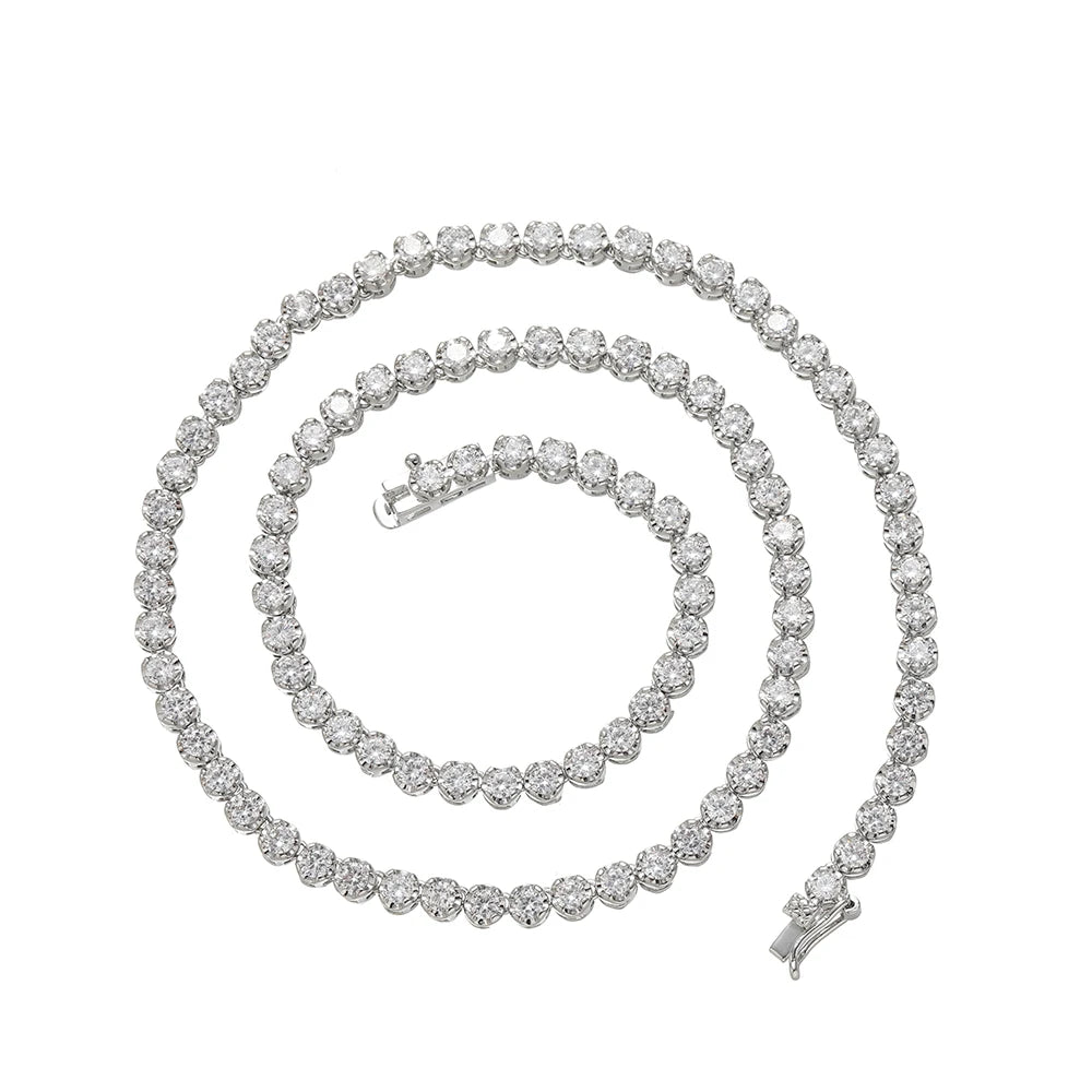 BC161 3MM Wide Tennis Chain Necklace Men and Women Fashion Jewelry Party Gift