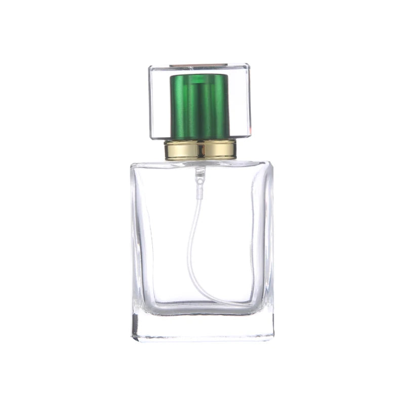 In Stock High Quality Crystal Luxury 50ml Transparent Clear Refillable Spray Perfume Bottle Glass