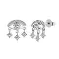 Non Tarnish Iced Out Cz Cubic Zirconia Demon Eye Earring 18K Gold Plated S925 Sterling Silver Devil Eyes Stud Earrings Women