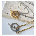 Carline Stainless Steel Necklace 18K Gold Layered Necklaces for Women 2 Colors Silver Fashion Jewelry Pendent Necklace for Women