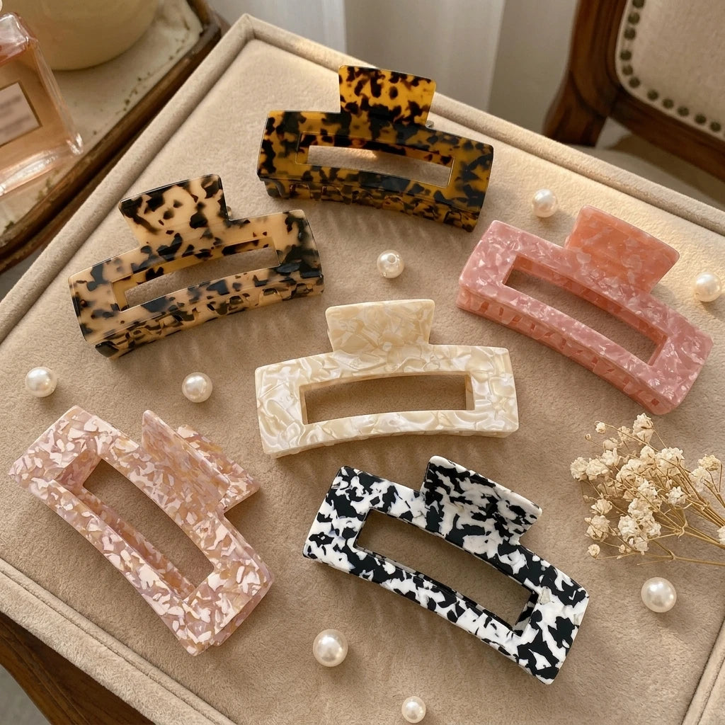 Wholesale Large Size 13cm Cellulose Hair Claw Clips Popular High Quality Acetate Hair Claw Clip for Women Girls