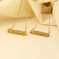 Qiuhan OEM/ODM Personalized DIY Custom Name Pendant Simple Letter Three-Dimensional Necklace