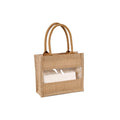 Wholesale Eco-friendly Customized Printed Carry Cheap Shopping Bag Jute Bag with Window