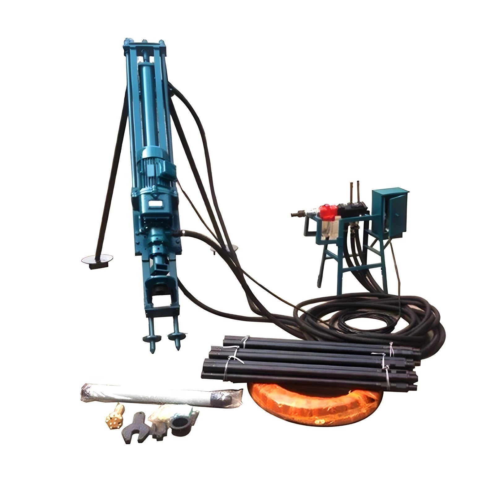Small Man Portable Machine Hard Rock Bolt Pneumatic Blasting DTH Drilling Rig for Slope Protection