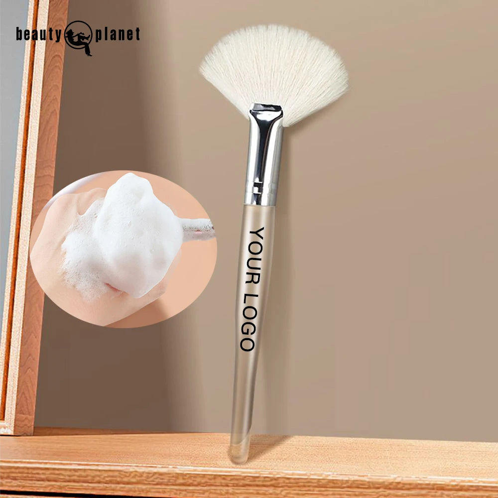 Beauty Planet Facial Brush Fan Custom Synthetic for Facial Soft Fluffy Facial Brush Esthetician Clay Mask Fluffy Face Mask Brush