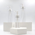 Luxury PET Plastic Cosmetic Bottle Lotion Pump 100ml 150ml 200ml 300ml 500ml Capacities White Color for Shampoo Toner Lotion