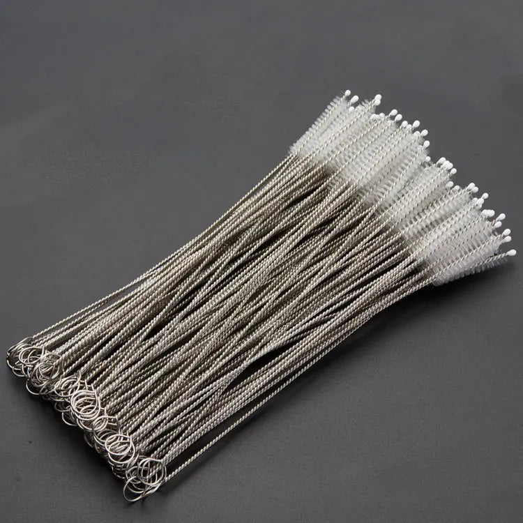 240x50x10mm Durable Metal Straws Cleaning Brush Reusable Nylon Bristle Tube Brush Stainless Steel Drinking Straws Bulk Stocked