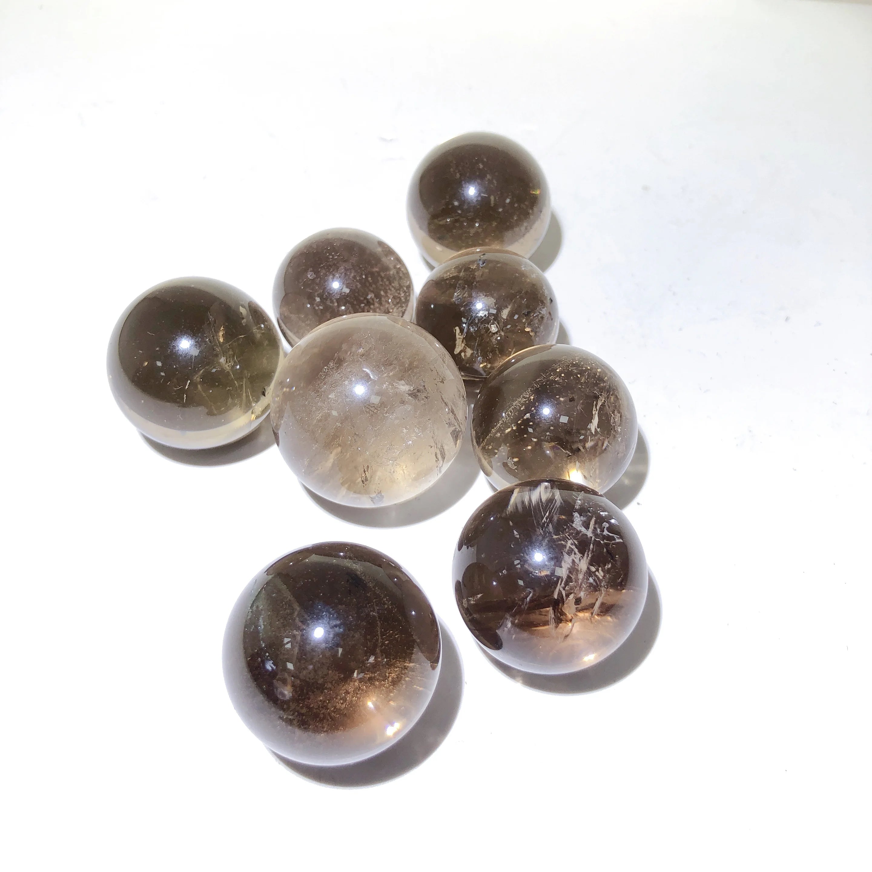 Wholesale Bulk Smoky Quartz Ball Spiritual Healing Sphere Crystals Carving Crafts Sphere