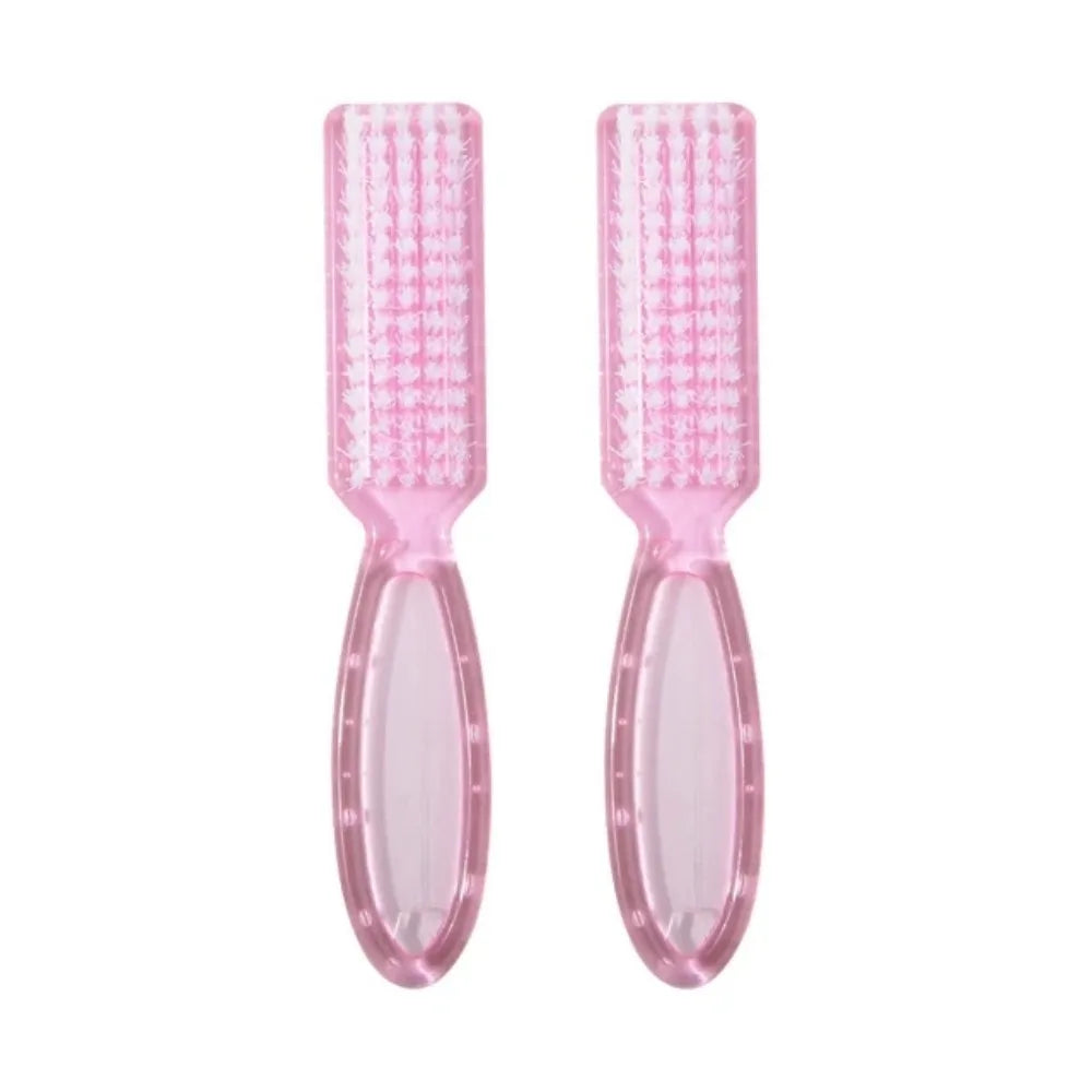 Cleaner Scrubbing Pedicure for Manicure Transparent Nail Brush Cleaning Brushes Plastic Handle Grip Multifunctional Brush