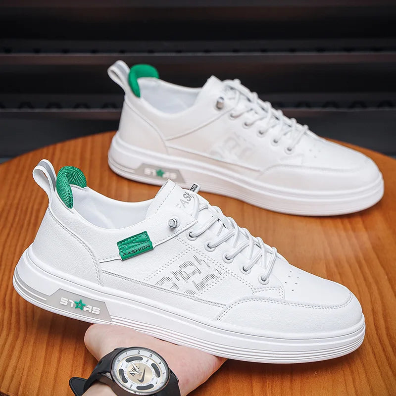 Custom Men's Fashion Shoes Sneakers Flat School Shoes 2025 Wholesales Casual Sneakers Tenis White Sports Men Shoes