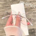 High Quality Diamond Cut Edge Rimless Metal Frame Gold Women's Sunglasses 2024 MR-8 Gradient Mirror Anti-blue Light