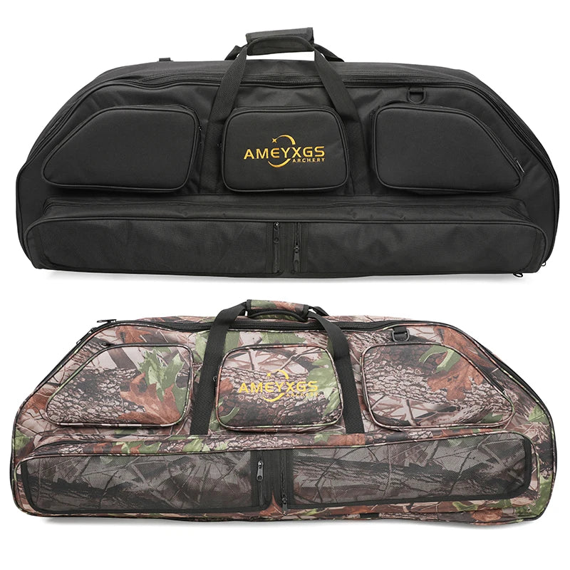 Archery Multi-function Adjustable Shoulder Strap Compound Bow Case Archery Large Storage Carry Bag With Arrow Pocket