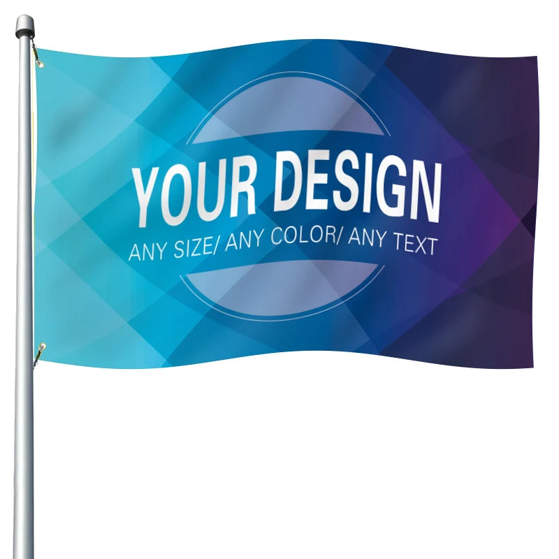 Wholesale Custom Digital Printing Polyester 3x5 Ft 2026 Manufacturer Wholesale Flag with Custom Logo for Merchandise