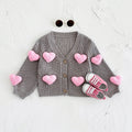 Baby Girls Autumn Winter Long Sleeve 100% Cotton Breathable Sweater Cardigan Jacket Newborn Love Soft