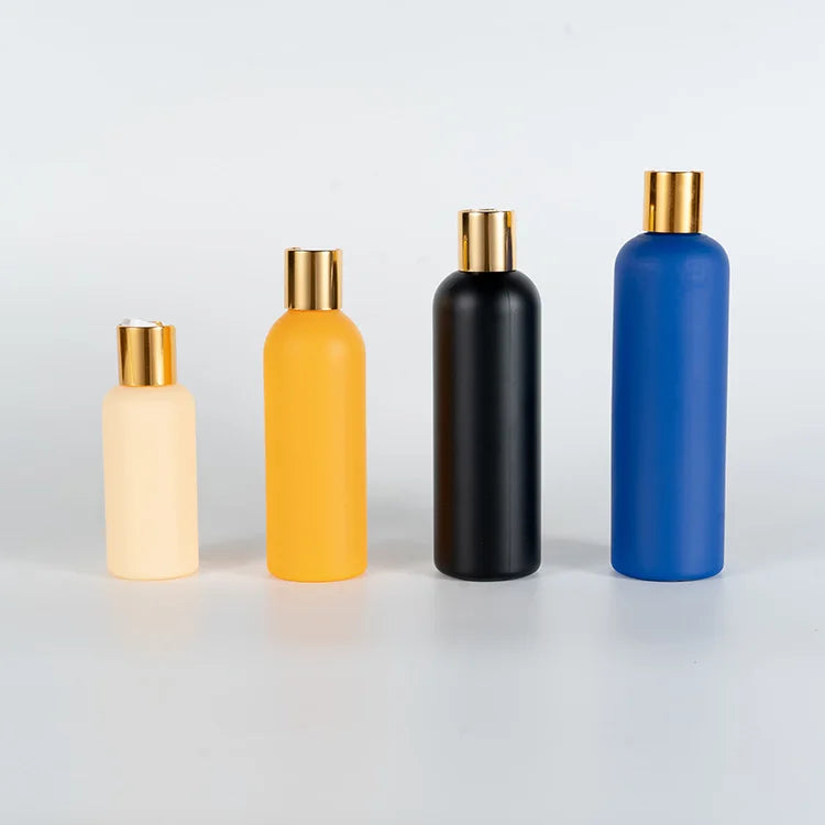 Custom Round HDPE PE PCR Empty Matt Soft Touch Rubber Finish Plastic Bottle Container for Cosmetic Skincare