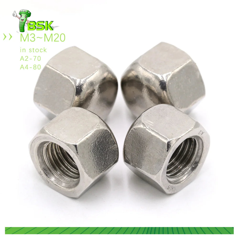 DIN 917 Metric M3 to M20 Hexagon Cap Nut A2 A4 Stainless Steel DIN917 Hexagon Dome Cap Nuts