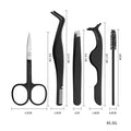 Stainless Steel Volume Eyebrow Tweezer Slanted Tip Point Accessories Makeup Beauty 5 in 1 Customizable Portable Eyebrow Trimmer