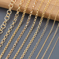 C174  3m/lot Multi Size Metal Round Ring Chain Copper Diy Necklace Bracelet Findings Jewelry Making Accessories