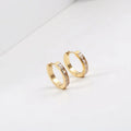 Fenny High End Tarnsh Free Dainty Zirconia Pave Hoop Earring Trend for Women Wholesale Stainless Steel Ladies Jewelry