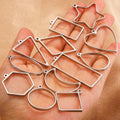 No Fading Heart Square Shaped Bezel Stainless Steel Bezels for Resin Jewellery