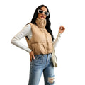 Women's Cotton Vest 2026 Autumn/Winter Fashion Style Stand Collar New Sleeveless Cotton-Padded Jacket Vest Outer Wear Vest