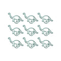 Green Cute Cartoon Dinosaur Animal Mini Paper Clips Kawaii Metal Binder Clips Photos Tickets Notes Letter Planner Clip