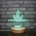 Hot Sale LED Wooden Base Custom Acrylic Night Light USB Charge With Dimmer Switch Home Decor 3D Night Lamp