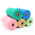 100% Cotton Crochet Macrame Placemats Cord 2mm 3mm 4mm Braided Rope for Bags and Garments Coated Finish