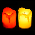 IShine 2'' Flameless Eco-Friendly LED Pillar Candle 1 LED Wax Drip Light-Up Battery Operated Home Decoration Christmas New Year