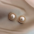 Factory Wholesale S925 Wedding Pearl Stud Earring Bridal Fashion Sun Flower Pearl Jewelry Earrings for Women
