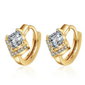 Hengdian Best Jewelry to Sell on amazon America Aretes De 18k Oro Para Mujer square Design Stylish Classic Huggie Hoop Earrings