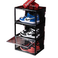 Detachable Foldable Containers Stackable Shoes Case Display Transparent Led Plastic Led Voice Control Storage Shoes Box