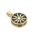KALEN Unisex Fashion Silver/Gold/Black Stainless Steel Sun Pattern Pendant