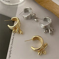 New Design Wholesale Earring Brass Women's Fashion Pieces French Vintage Round C Shape Earrings
