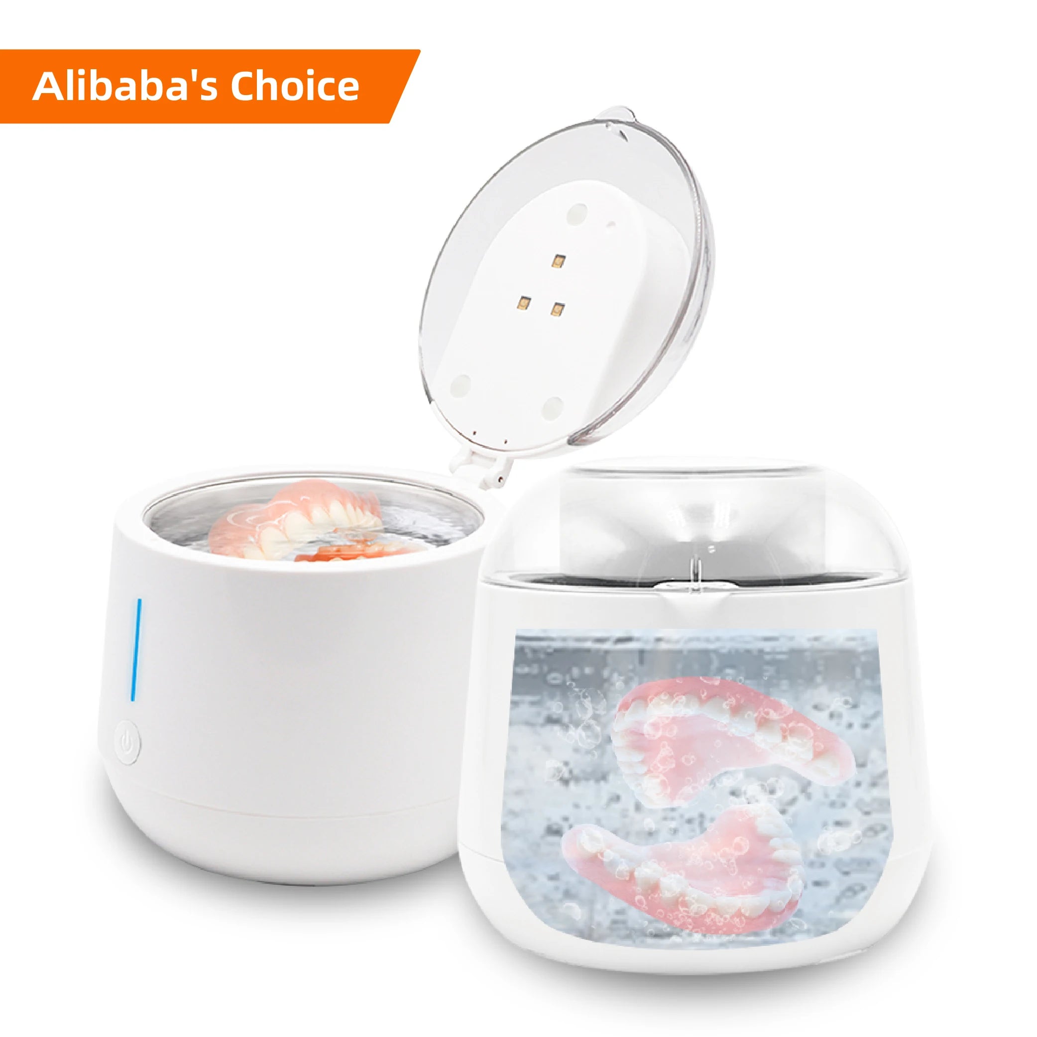 Hot Selling Portable Orthodontic Aligner Cleaning Machine Household Dental Denture Retainer Case UV Ultrasonic Cleaner