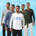 New High Elastic Nude Sports Tops Men's Autumn and Winter Running Solid Color Round Neck Quick Dry Long Sleeve T-shirt