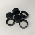 20mm 22mm 24mm 28mm 32mm Neck Finish Plastic Closure Black Ribbed Phenolic Cap With PE Liner
