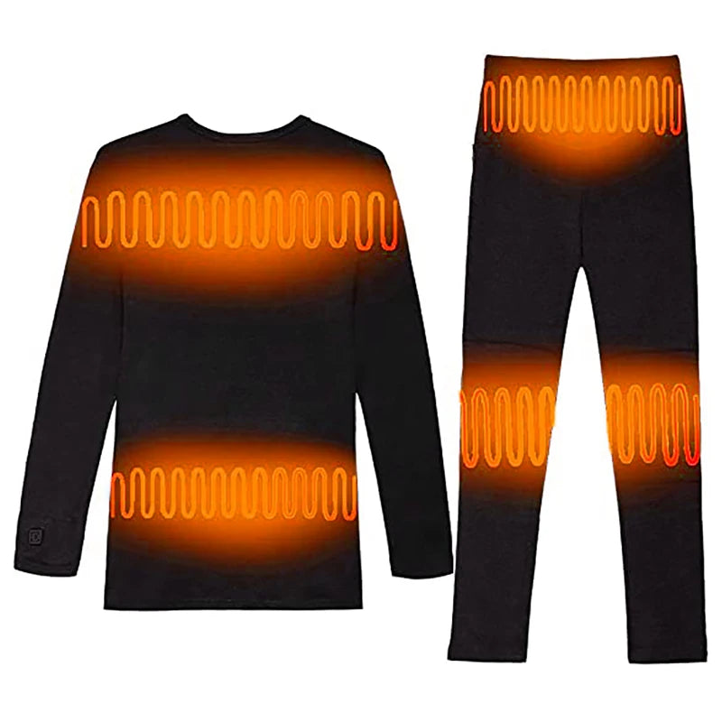 Savior Hot Sale  Men Women Electrically Rechargeable Battery Heated Thermal Underwear