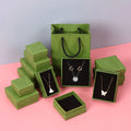 Spot Vintage Green Jewelry Packaging Wholesale Rings Necklace Storage Jewelry Gift Box