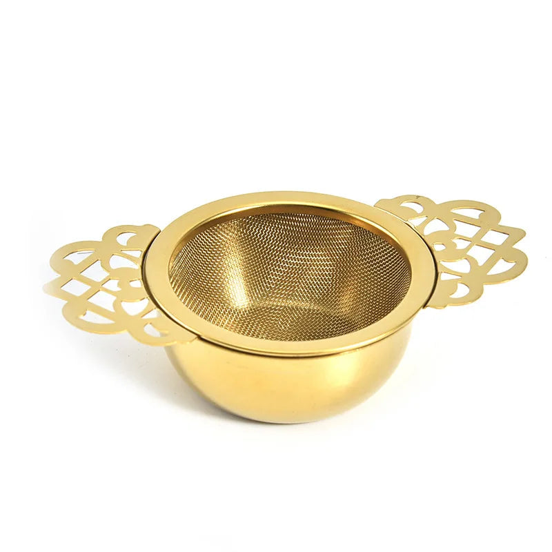 Reusable Mesh Tea Infuser Teapot Loose Tea Leaf  Flower Design Stainless Steel Tea Strainer