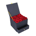 Cardboard Paper Luxury Flowers Packaging Box Gift Packaging Flower Boxes for Flower Rose with DrawerHot Sale Black Paper Box