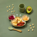 Cute Crab Silicone Plate Food Grade Divided Plate with Suction Cup Cartoon Tableware Disposable Feature