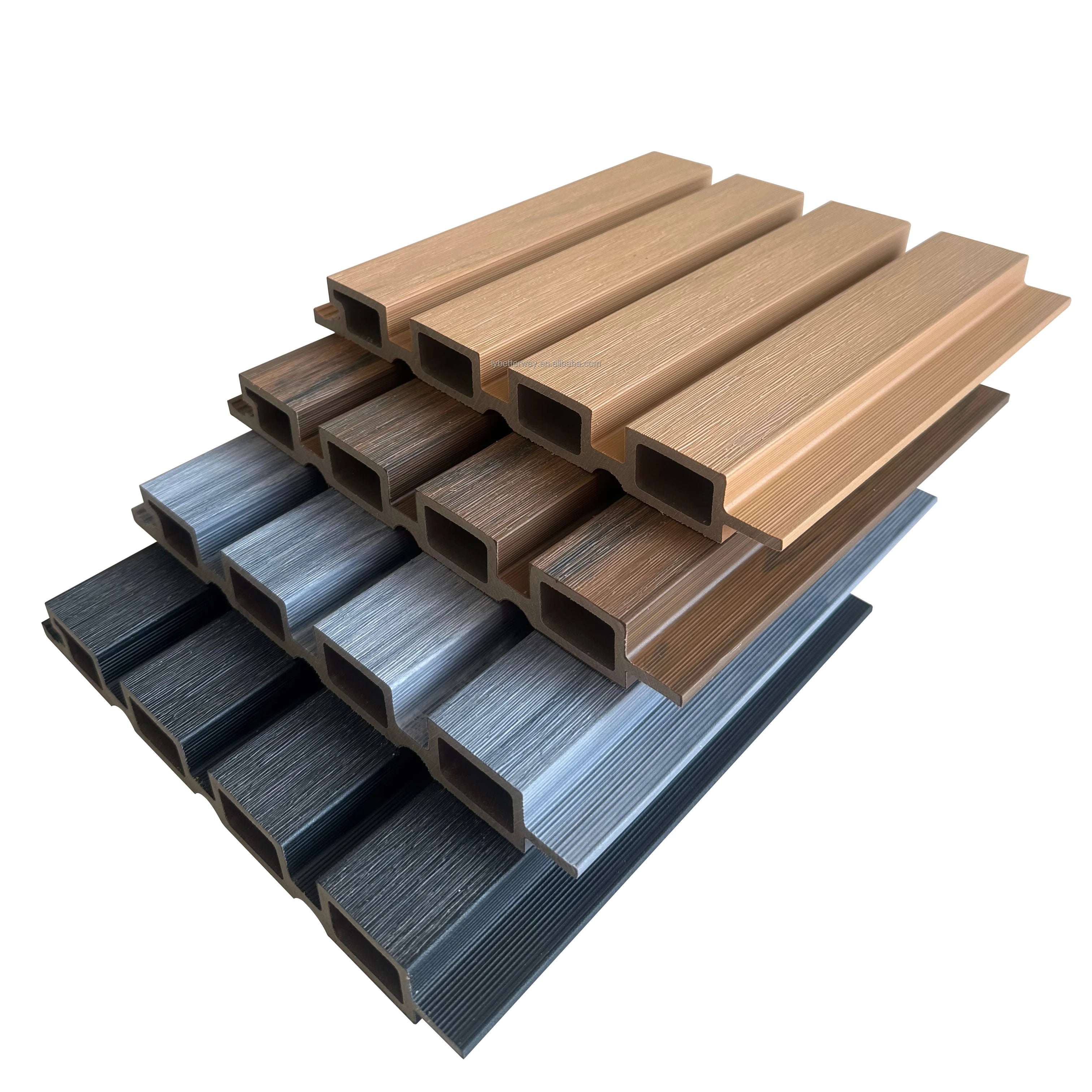 Modern WPC Wood Plastic Composite Exterior Wall Cladding Panel for Household Outdoor Use Waterproof & Eco-friendly
