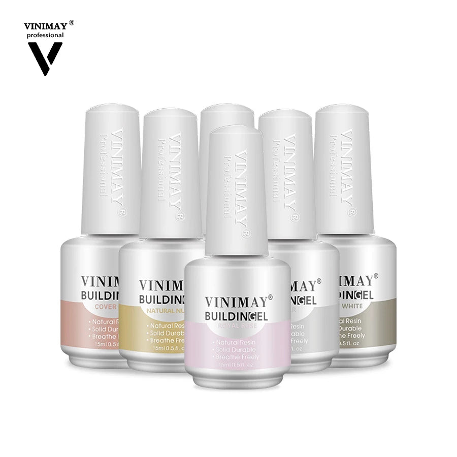 Vinimay OEM ODM Customize Private Logo Liquid Builder Gel 20 Colors BIAB Builder Gel in a Bottle Soft Nail Extension Gel
